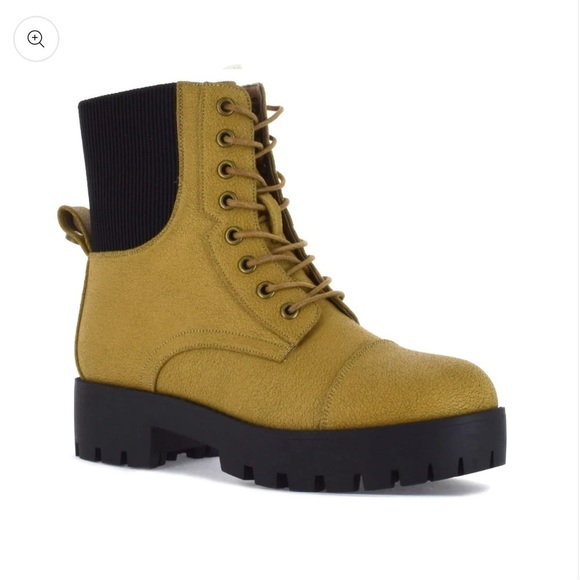 2for30💥‼️ Seven7 Women’s Tan Lace-Up‎ Combat Moto Boots Multiple Sizes - Picture 1 of 8